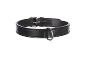 Hund - Trixie Active collar leather L–XL: 52–63 cm/30 mm black - TX18271