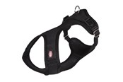 Hund - Trixie Comfort Soft touring harness XXS–XS: 25–35 cm/15 mm black - TX16241