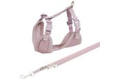 Hund - Trixie Junior puppy soft harness with leash 26–34 cm/10 mm 2.00 m light lilac - TX15564