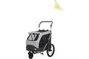 Hund - Trixie Bicycle trailer quick-fold M: 63 × 95 × 90/132 cm grey - TX12796