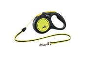 Hund - Flexi New Neon S Cord 5m (black/neon yellow) - Max 12 kg - 4000498025215