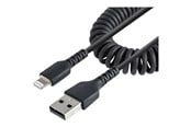 Skjermkabel - StarTech.com Coiled Apple Lightning to USB Cable for iPhone iPod iPad - 100cm - RUSB2ALT1MBC