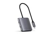 USB-hub - Satechi 4-Port USB-C Hub USB-hub - 4 porter - Grå - ST-UC4PHM