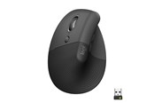 Mus - Logitech Lift Left Vertical - Graphite - Ergonomisk mus - Optisk - 6 - Svart - 910-006474