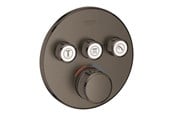 Dusj- og monteringstilbehør - Grohe Grohtherm SmartControl Thermostat for installation with 3 valves, brushed hard graphite - 29121AL0