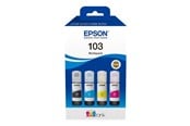 Printertilbehør blekk/toner - Epson 103 / C13T00S64A 4-Pack (Black / Yellow / Cyan / Magenta) Ink - Blekkrefill Blå - C13T00S64A