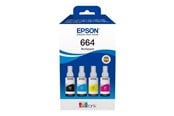 Printertilbehør blekk/toner - Epson EcoTank 664 / 4-Pack (Black Yellow Cyan Magenta) Ink - Blekkrefill Blå - C13T66464A