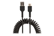 USB - StarTech.com 20in (50cm) USB A to C Charging Cable Coiled - R2ACC-50C-USB-CABLE