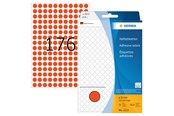 Papir, Fotopapir & Etiketter - HERMA 2212 Multi-purpose labels / colour dots Ø 8 mm round red permanent adhesion for hand lettering - 2212