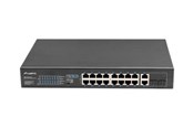 Switch/splitter - Lanberg RSFE-16P-2C-150 - switch - 16 ports - unmanaged - rack-mountable - RSFE-16P-2C-150