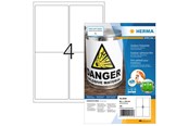 Papir, Fotopapir & Etiketter - HERMA Weatherproof outdoor film labels A4 99.1 x 139 mm white - 9539