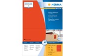 Papir, Fotopapir & Etiketter - HERMA Coloured labels A4 199.6 x 143.5 mm red permanent adhesion - 4567