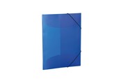 Mapper & Ordrebrett - HERMA Elasticated folder A4 PP translucent dark blue - 19507