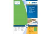 Papir, Fotopapir & Etiketter - HERMA Coloured labels A4 105 x 42.3 mm green permanent adhesion - 4559