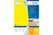 Papir, Fotopapir & Etiketter - HERMA Coloured labels A4 199.6 x 143.5 mm yellow permanent adhesion - 4565