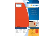 Papir, Fotopapir & Etiketter - HERMA Coloured labels A4 105 x 148 mm red removable - 4562