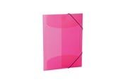 Mapper & Ordrebrett - HERMA Elasticated folder A4 PP translucent pink - 19505