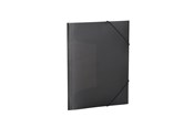 Mapper & Ordrebrett - HERMA Elasticated folder A4 PP translucent black - 19501