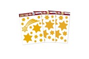 Dekorasjon - HERMA Set window pictures christmas stars gold - 15545