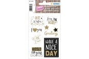 Hobbyartikler - HERMA Stickers HOME gift stickers best wishes gold embossed - 15468