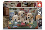 Puslespill - Educa 500 Puppies in the Luggage Tre - 017645