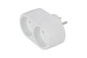 Switch - Gripo Socket with 2 outlets, White - 5709119075132