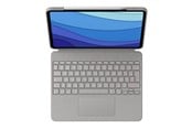 Tastatur - Logitech Combo Touch - keyboard and folio case - with trackpad - AZERTY - French - sand - Tastatur & Foliosett - Fransk - Beige - 920-010218