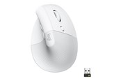 Mus - Logitech Lift for Business - Right Handed - Off-white - Ergonomisk mus - Optisk - 6 - Hvit - 910-006496