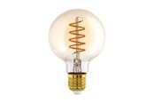 LED-lyspære - EGLO LED-lyspære G95 Globe 4W/820 245 lumen amber dimmable E27 - 110081