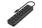 USB-hub - Sandberg USB 3.0 Hub 7 Ports USB-hub - 7 porter - Svart - 134-33