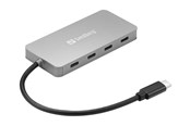 USB-hub - Sandberg USB-C to 4 x USB-C Hub USB-hub - USB 3.1 - 4 porter - Grå - 136-41