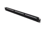 Tilbehør - Deltaco PAN-108 UTP patchpanel 24xRJ45 Cat6 Krone-"connecter" 1U 19" metal - PAN-108