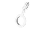 Mobil - Andre tilbehør - Deltaco Apple AirTag Case Silicone Hanger White - MCASE-TAG14