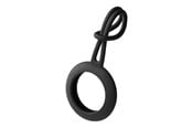 Mobil - Andre tilbehør - Deltaco Apple AirTag Case Silicone Hanger - Black - MCASE-TAG13