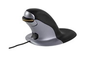 Mus - Fellowes Penguin Large - Vertical mouse - Laser - Sølv - 9894401