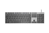 Tastatur - Deltaco Wired Keyboard Slim Design Dark Grey - Tastatur - Nordisk - Grå - TB-801