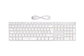 Tastatur - Deltaco Fullsize Bluetooth 3.0 Aluminum Keyboard Silver (Nordic) - Tastatur - Nordisk - Sølv - TB-402