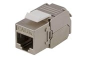 Tilbehør - Deltaco MD-121 Cat6A Shielded Keystone Jack Toolless Clamp Termination Plastic white/metal - MD-121