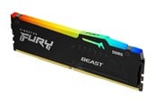 RAM - Kingston FURY Beast RGB DDR5-5200 - 16GB - CL40 - Single Channel (1 pcs) - Intel XMP - Svart med RGB - KF552C40BBA-16