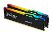 RAM - Kingston FURY Beast RGB DDR5-5200 - 16GB - CL40 - Dual Channel (2 pcs) - Intel XMP - Svart med RGB - KF552C40BBAK2-16