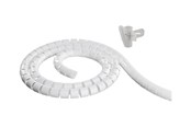 Kabelordner/Kabelstrømpe - Deltaco Nylon cable cover 10m white - LDR05