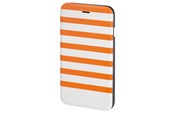 Mobil - Deksel og etui - Hama "Stripes" Booklet Case for Apple iPhone 6/6s orange/white - 138292