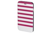 Mobil - Deksel og etui - Hama "Stripes" Booklet Case for Apple iPhone 6/6s magenta/white - 138290