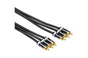 Diverse kabel - Hama YUV Cable 3 RCA - 3 RCA metal 1.5 m - 83029