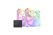 Kabinettvifte - NZXT F140 RGB 2-pack & RGB Controller - White - Kabinettvifte - 140mm - Hvit med RGB-lys - 33 dBA - RF-R14DF-W1