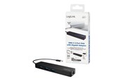 USB-hub - LogiLink USB 3.2 Gen 1x1 USB-C 3-port hub with gigabit adapter USB-hub - 3 porter - Svart - UA0313