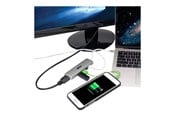 Dokkingstasjon - Tripp Lite USB C Docking Station Adapter 4K @ 30 Hz HDMI Thunderbolt 3 PD Charging Micro SD - Silver USB Type C USB-C USB Type-C - docking station - USB-C 3.1 / Thunderbolt 3 - HDMI - GigE - U442-DOCK10-S