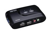 KVM-switch - Tripp Lite 2-Port Desktop Compact USB KVM Switch with Audio & Cable Kit - KVM switch - 2 ports - B004-VUA2-K-R