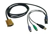 KVM-kabel - Tripp Lite 10ft USB / PS2 Cable Kit for KVM Switch B020-U08 / U16 10' - keyboard / video / mouse / USB cable - 3 m - P778-010