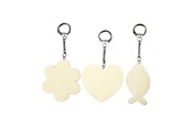 Hobbyartikler - Creativ Company Decorate your Wooden Keychain 3pcs. - 576841